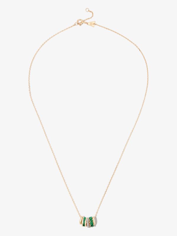 Browns Adina Reyter 14K Yellow Gold Rager Emerald And Diamond Necklace | Browns Fine Necklaces