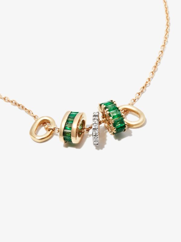 Browns Adina Reyter 14K Yellow Gold Rager Emerald And Diamond Necklace | Browns Fine Necklaces