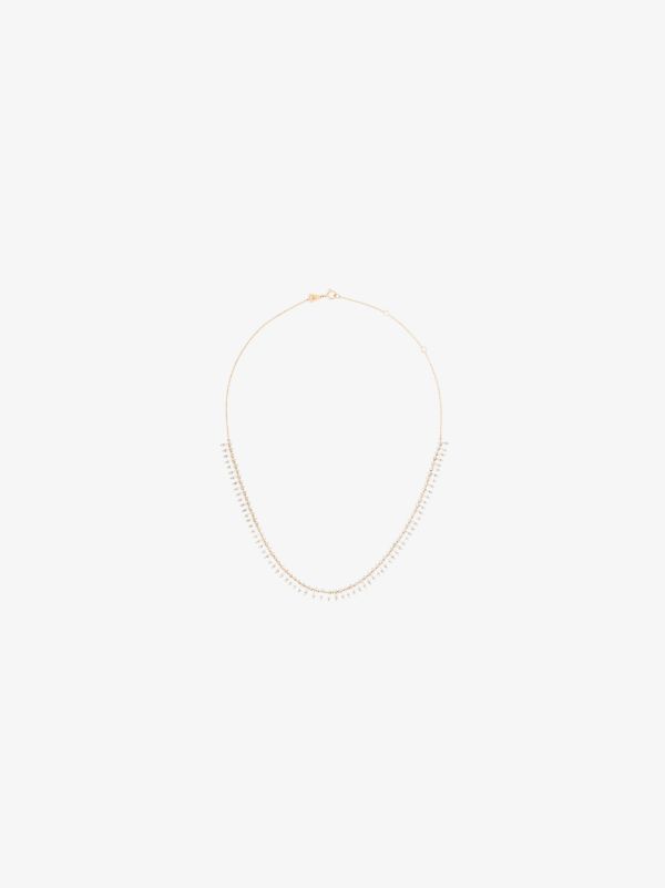 browns Adina Reyter 14K yellow gold Stack Baguette Half Riviera diamond necklace | Browns Necklaces