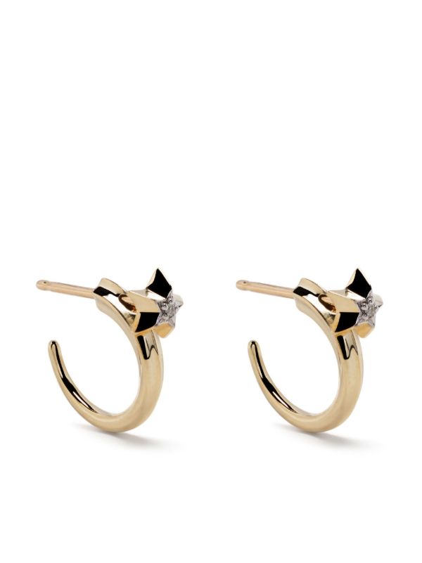 browns Adina Reyter gold-plated Shooting Star diamond earrings | Browns Earrings