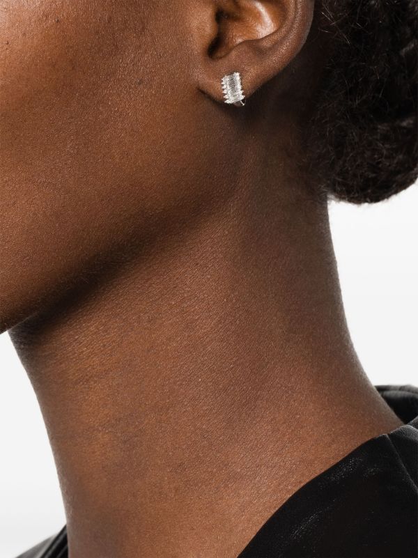 Browns Adina Reyter Sterling Silver Stack Baguette Diamond Earrings | Browns Fine Earrings