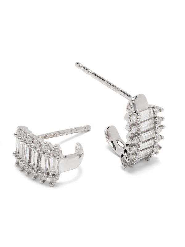 Browns Adina Reyter Sterling Silver Stack Baguette Diamond Earrings | Browns Fine Earrings