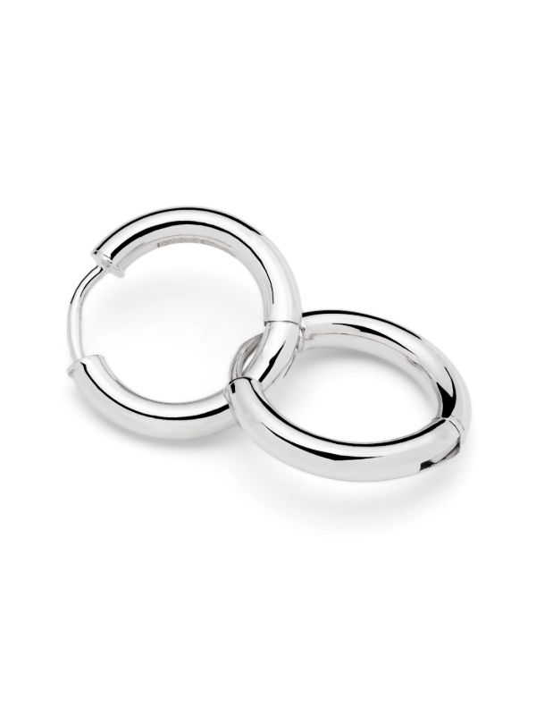 Browns Adina Reyter Sterling Silver Tube Hoop Earrings | Browns Earrings