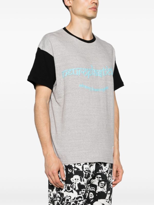 Browns Advisory Board Crystals Grey Text Print Cotton T-shirt | Browns T-Shirts