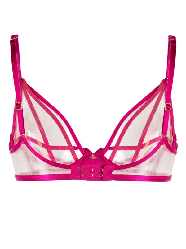 Browns Agent Provocateur Pink Rubi Crystal Underwired Bra | Browns Bras