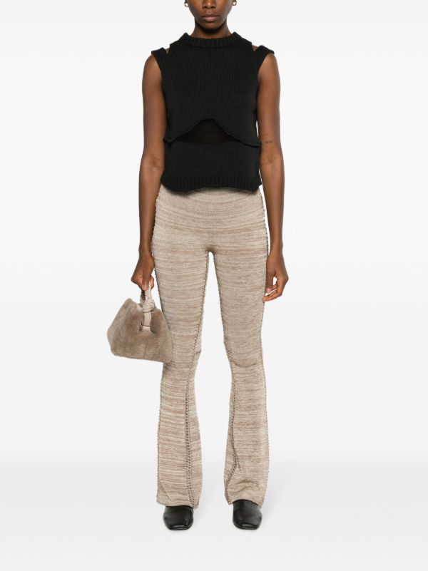 Browns AISLING CAMPS Black Steph Cut-Out Knit Vest | Browns Knitted Tops