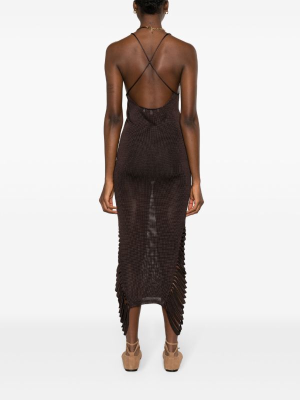 Browns AISLING CAMPS Purple Stalactite Knit Dress | Browns Sweater Dresses