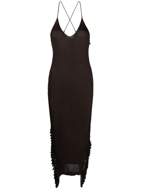 browns AISLING CAMPS Purple Stalactite Knit Dress | Browns Sweater Dresses