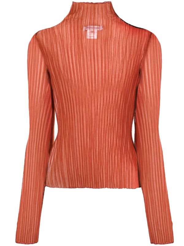 browns AISLING CAMPS Red Modern Mist Sheer Long Sleeve Top | Browns T-Shirts & Jersey Shirts