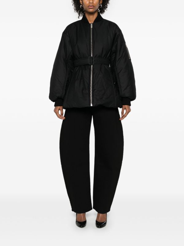 Browns Alaïa Belted Bomber Jacket | Browns Varsity Jackets