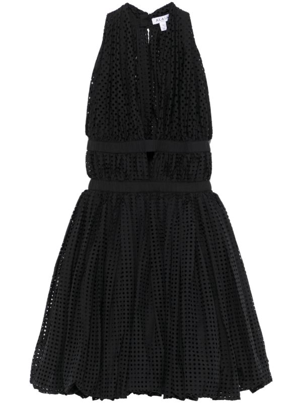 browns Alaïa Black Cut-Out Mini Dress | Browns Cocktail & Party Dresses