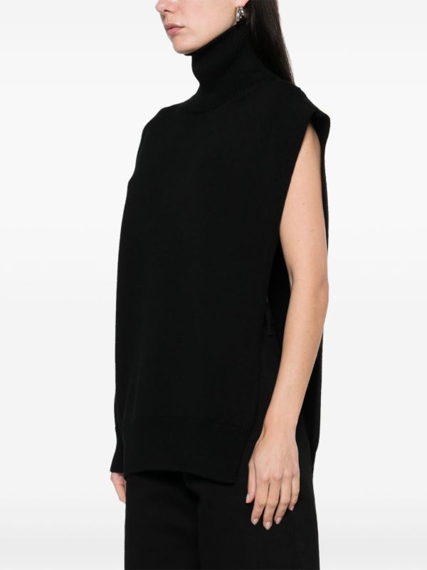 Browns Alaïa Black Single-Sleeved Sweater | Browns Knitted Sweaters