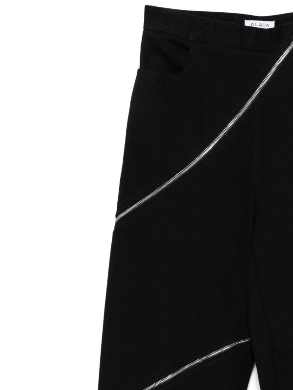 Browns Alaïa Black Spiral Jeans | Browns Straight-Leg Pants