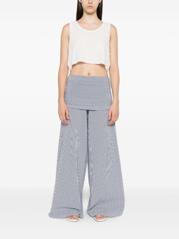 Browns Alaïa High-neck Bubble-hem Top | Browns Vests & Tank Tops