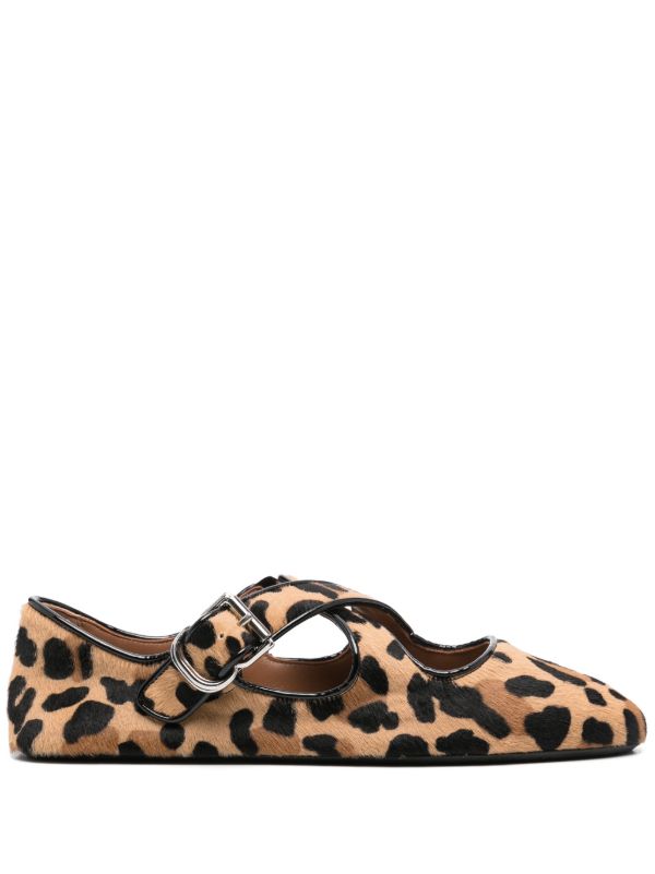 browns Alaïa Neutral Criss Cross Ballet Flats | Browns Ballerina Shoes