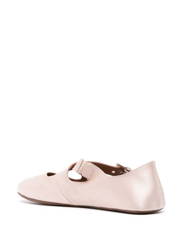Browns Alaïa Pink Criss-Cross Ballet Flats | Browns Ballerina Shoes