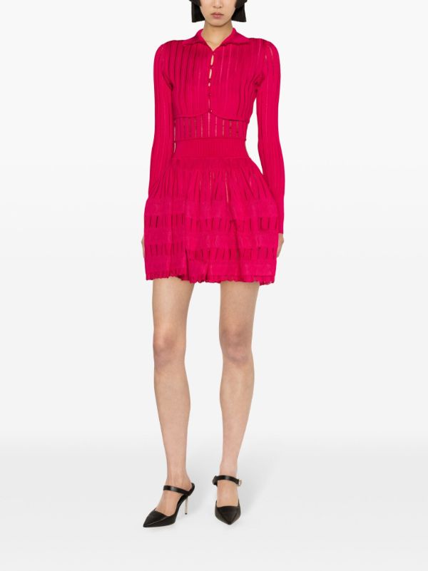 Browns Alaïa Pink Knit Mini Dress | Browns Sweater Dresses