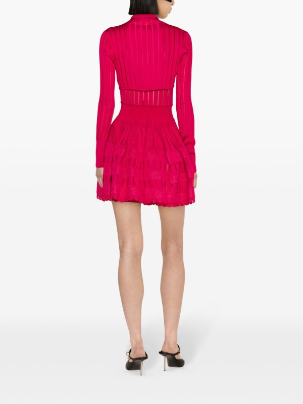 Browns Alaïa Pink Knit Mini Dress | Browns Sweater Dresses
