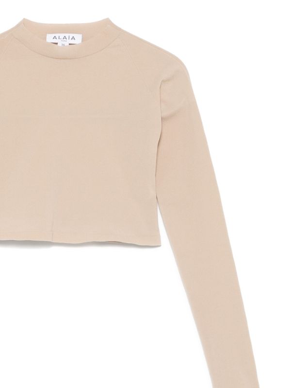 Browns Alaïa Second Skin Crop Top | Browns T-Shirts & Jersey Shirts