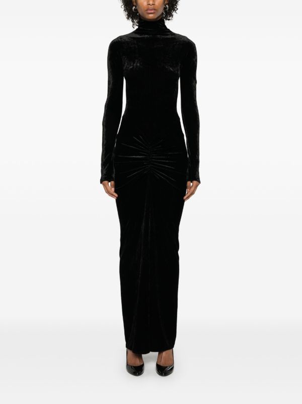 Browns Alaïa Velvet Draped Maxi Dress | Browns Day Dresses