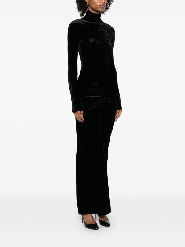 Browns Alaïa Velvet Draped Maxi Dress | Browns Day Dresses