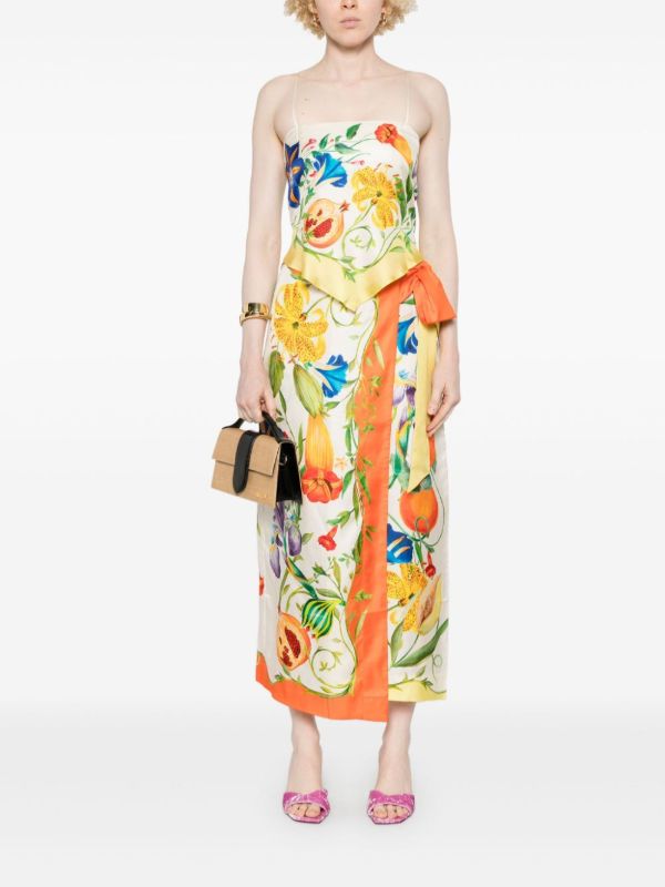 Browns ALEMAIS Flores Midi Skirt | Browns Straight Skirts