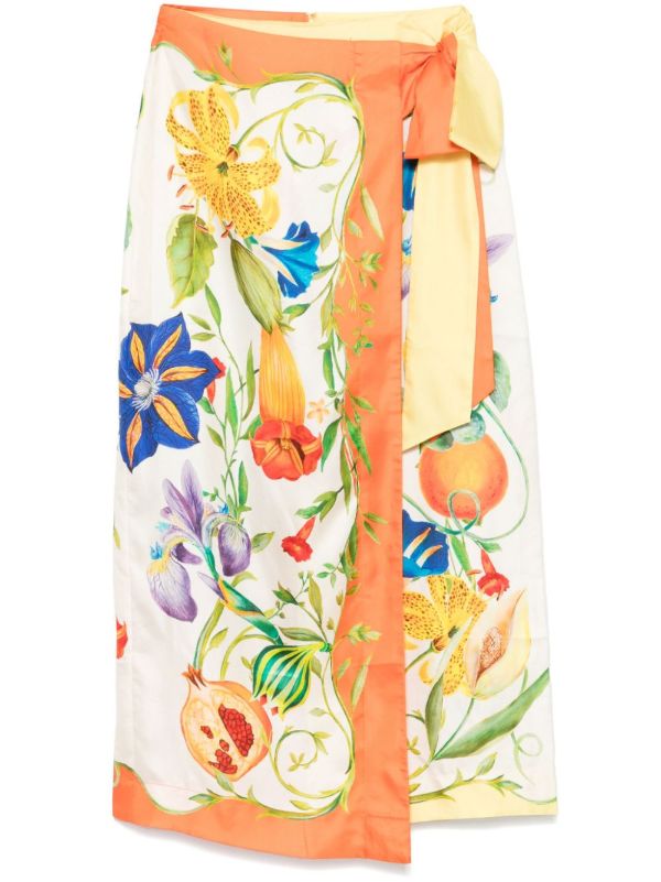 browns ALEMAIS Flores midi skirt | Browns Straight Skirts