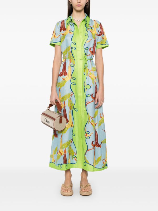 Browns ALEMAIS Green Rafaela Dress | Browns Day Dresses