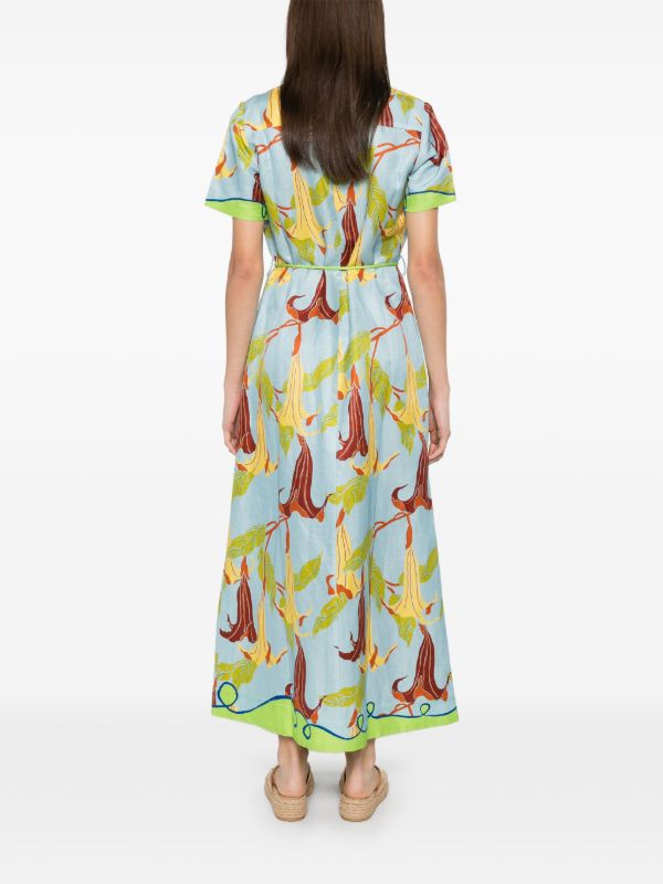 Browns ALEMAIS Green Rafaela Dress | Browns Day Dresses