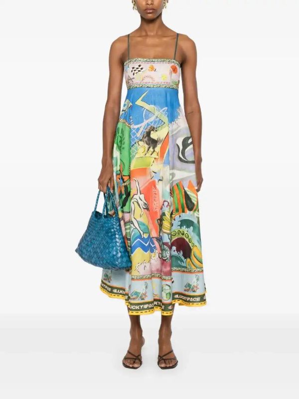 Browns ALEMAIS Lucky Pace Midi Dress | Browns Day Dresses