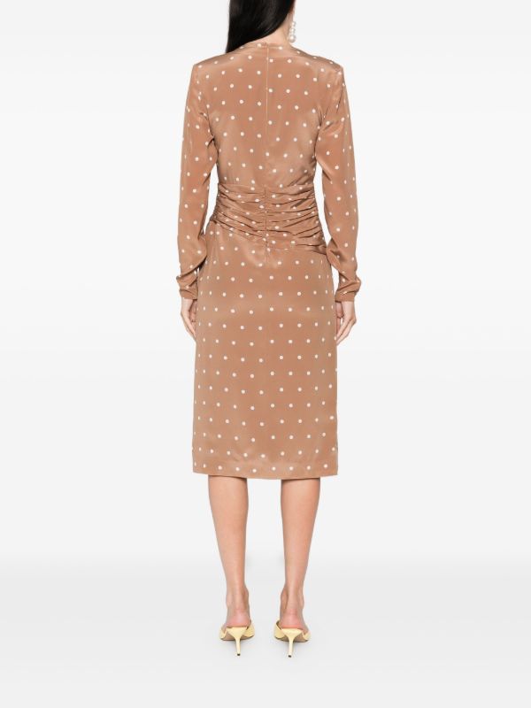 Browns Alessandra Rich Polka-dot Ruffled Dress | Browns Day Dresses