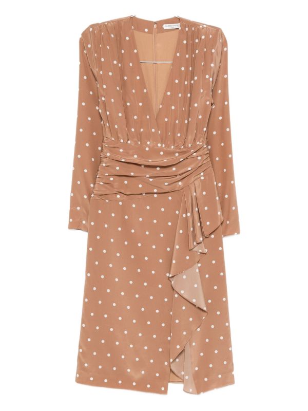 browns Alessandra Rich polka-dot ruffled dress | Browns Day Dresses