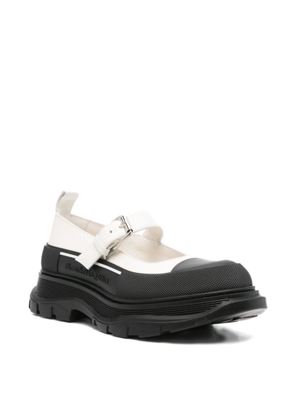 Browns Alexander McQueen 45mm Buckle-strap Leather Pumps | Browns Pumps