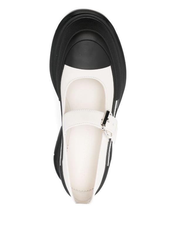 Browns Alexander McQueen 45mm Buckle-strap Leather Pumps | Browns Pumps