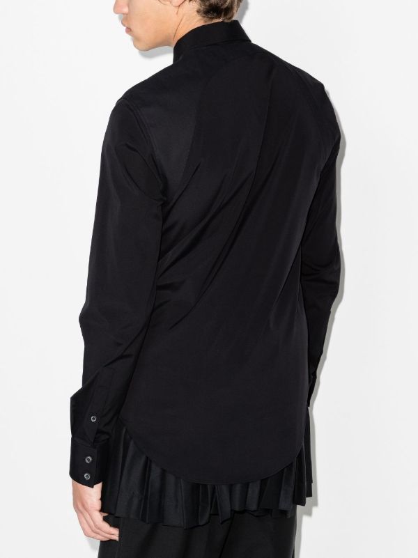 Browns Alexander McQueen Black Harness Classic Collar Shirt | Browns Shirts