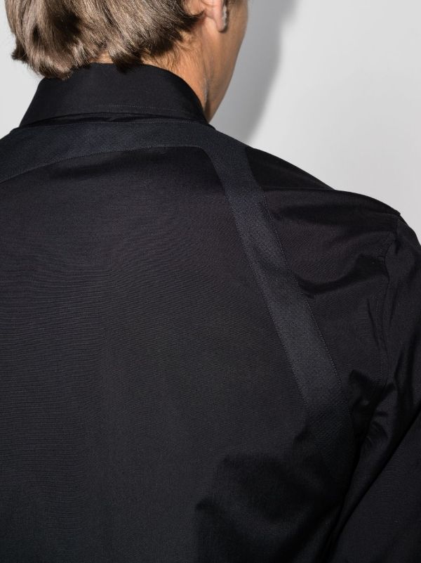 Browns Alexander McQueen Black Harness Classic Collar Shirt | Browns Shirts