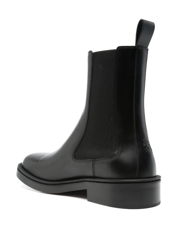 Browns Alexander McQueen Black Leather Boots | Browns Boots