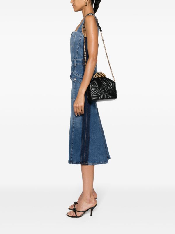 Browns Alexander McQueen Black The Seal Box Leather Cross Body Bag | Browns Messenger & Crossbody Bags