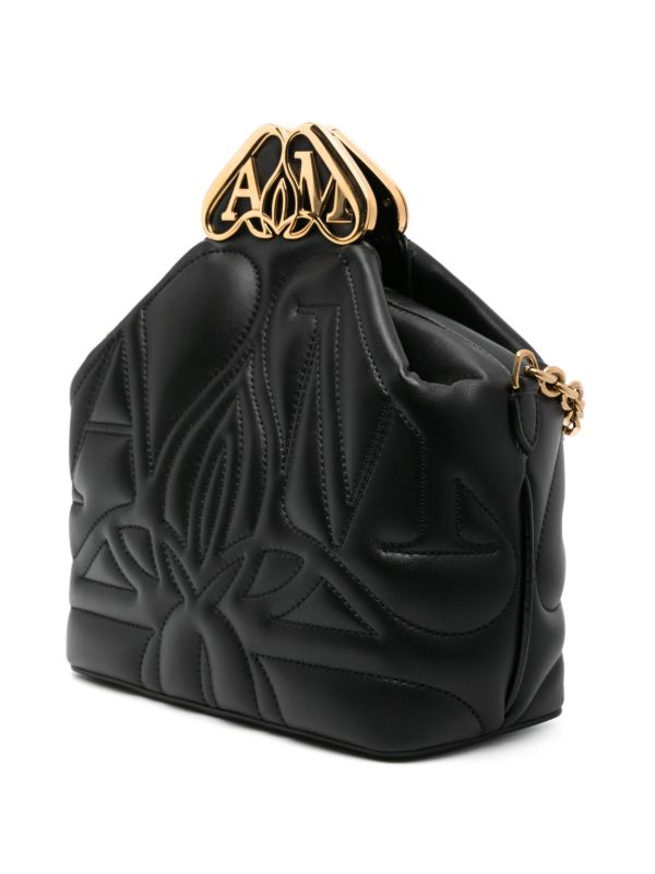 Browns Alexander McQueen Black The Seal Box Leather Cross Body Bag | Browns Messenger & Crossbody Bags