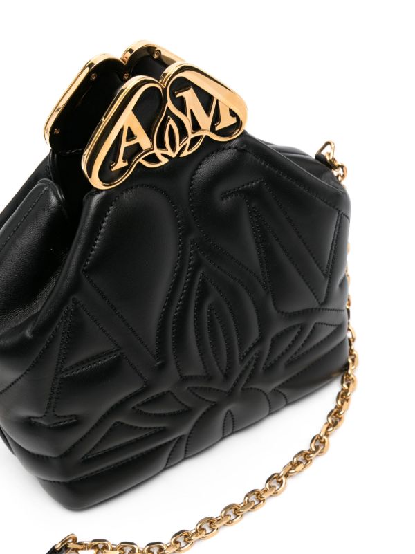 Browns Alexander McQueen Black The Seal Box Leather Cross Body Bag | Browns Messenger & Crossbody Bags