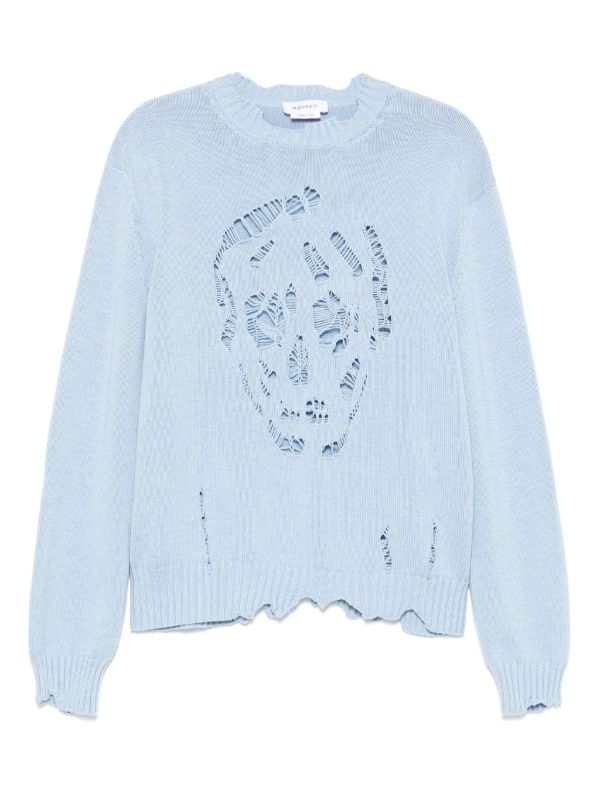 browns Alexander McQueen distressed skull sweater | Browns Knitted Sweaters