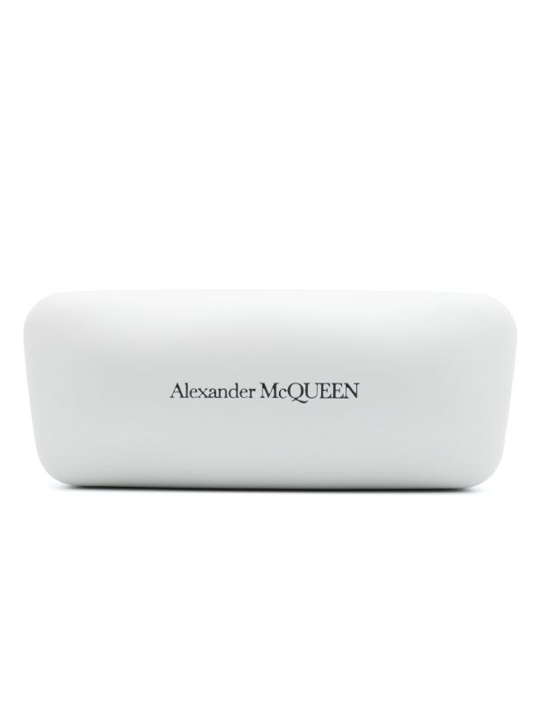 Browns Alexander McQueen Eyewear Black Bold D-Frame Sunglasses | Browns Sunglasses