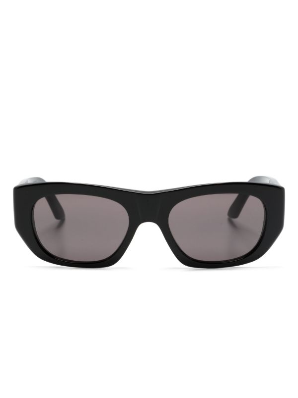 browns Alexander McQueen Eyewear Black Bold D-Frame Sunglasses | Browns Sunglasses