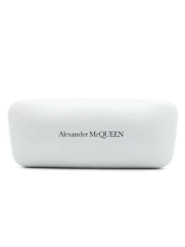 Browns Alexander McQueen Eyewear Black Bold Square-Frame Sunglasses | Browns Sunglasses