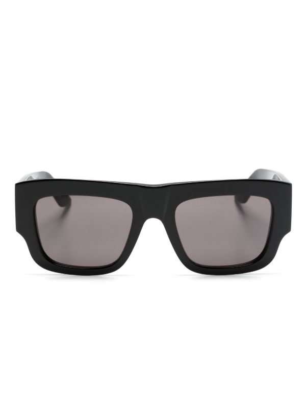 browns Alexander McQueen Eyewear Black Bold Square-Frame Sunglasses | Browns Sunglasses