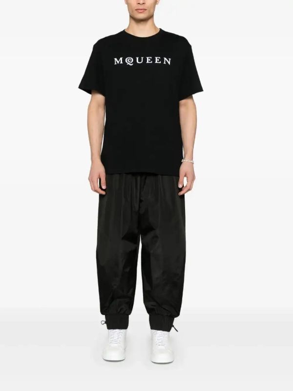 Browns Alexander McQueen Flocked-logo T-shirt | Browns T-Shirts
