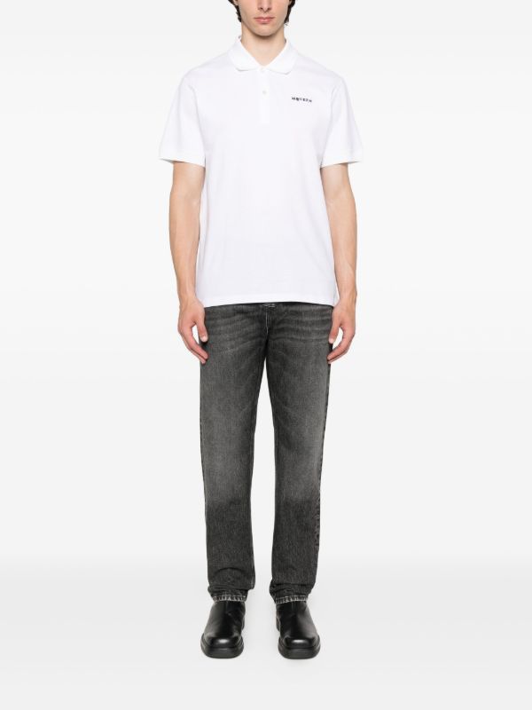 Browns Alexander McQueen Logo-embroidered Polo Shirt | Browns Polo Shirts