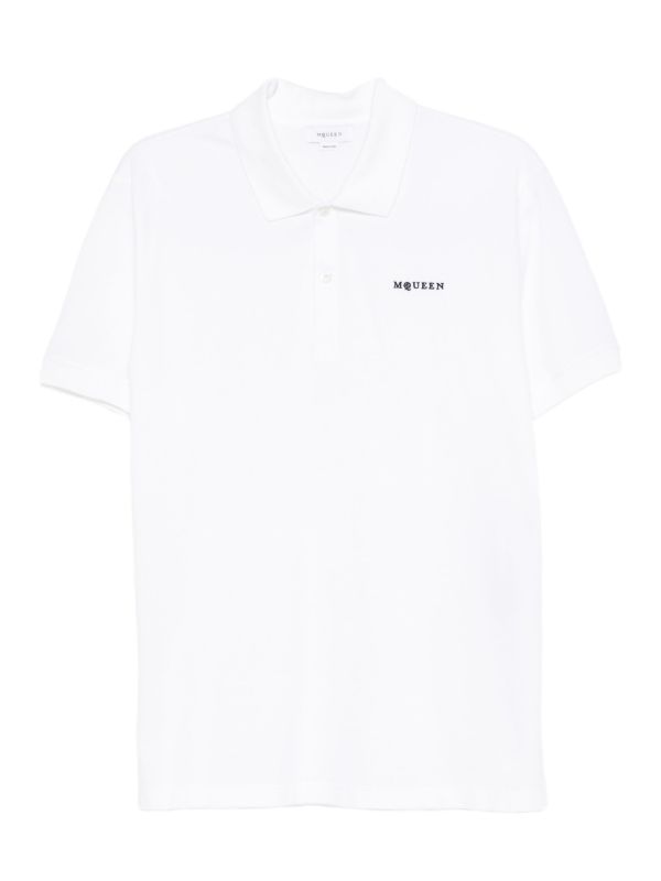 browns Alexander McQueen logo-embroidered polo shirt | Browns Polo Shirts