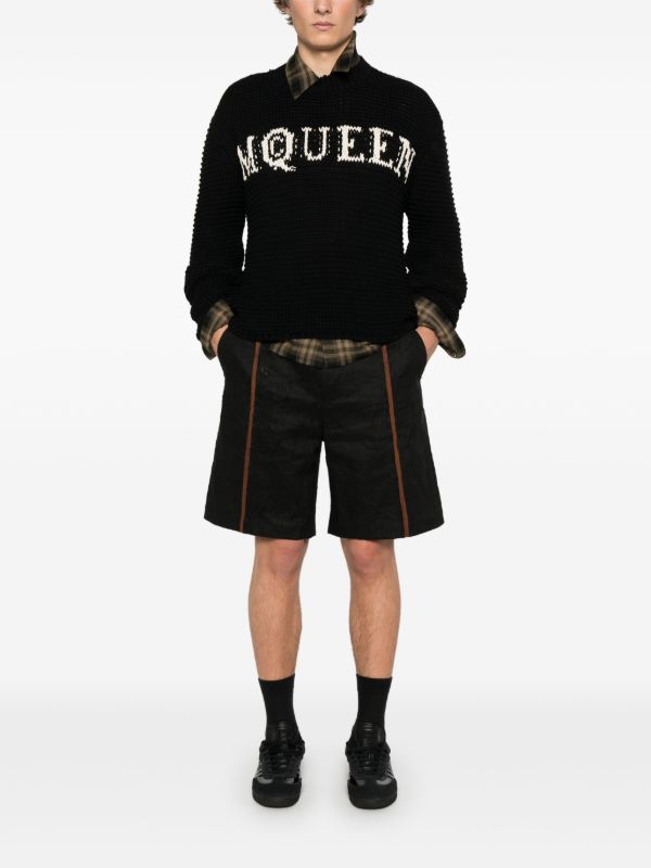 Browns Alexander McQueen Logo-intarsia Sweater | Browns Knitted Sweaters