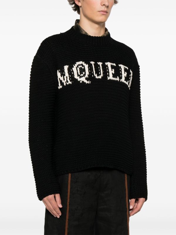 Browns Alexander McQueen Logo-intarsia Sweater | Browns Knitted Sweaters